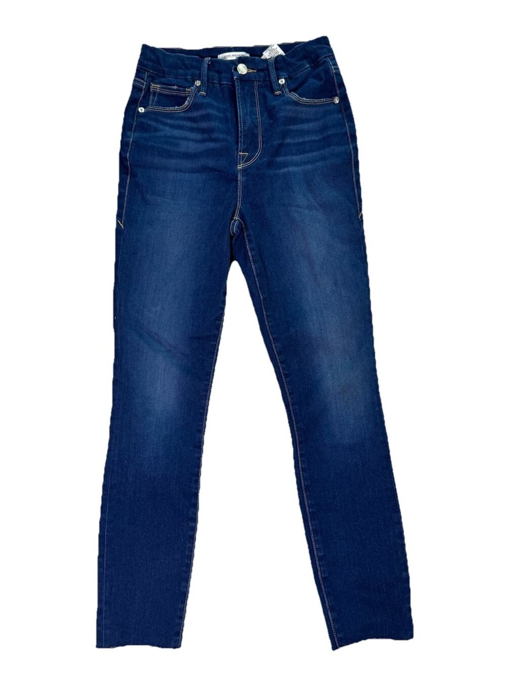 Good American 'Good Waist' Denim Stretch Medium Wash Jeans 2 26 Womens